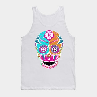 sugar skull pattern ecopop Tank Top